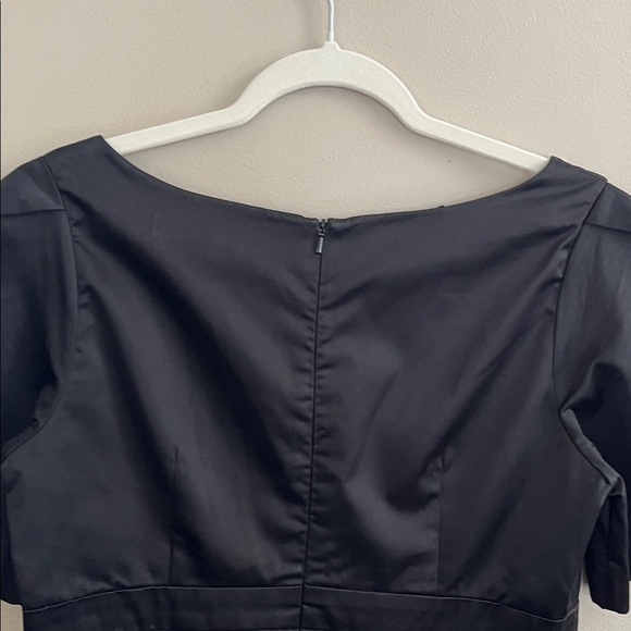 French Connection black scoop neck short sleeves mini dress size 8 - Picture 12 of 15